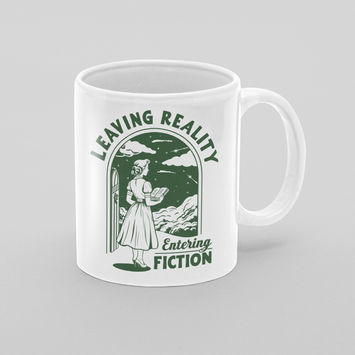 Leaving Reality Entering Fiction Mug