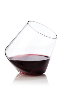 Stemless Rolling Crystal Wine Glasses