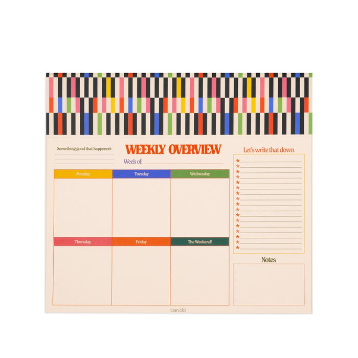 Desk Notepad | Mid Century Stripe