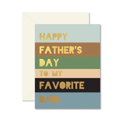 Colorblock Father's Day Favorite Dad Greeting Card - LOCAL FIXTURE