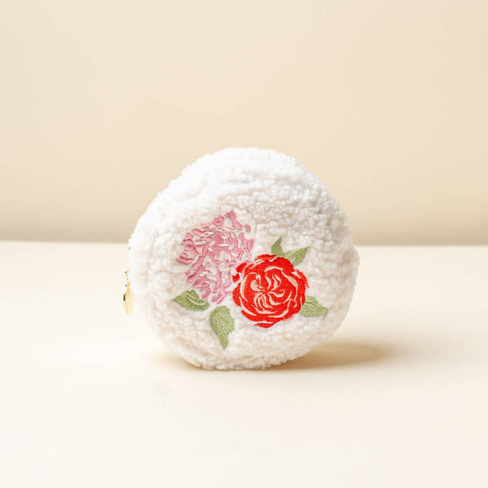 Teddy Pouch-Circle Roses