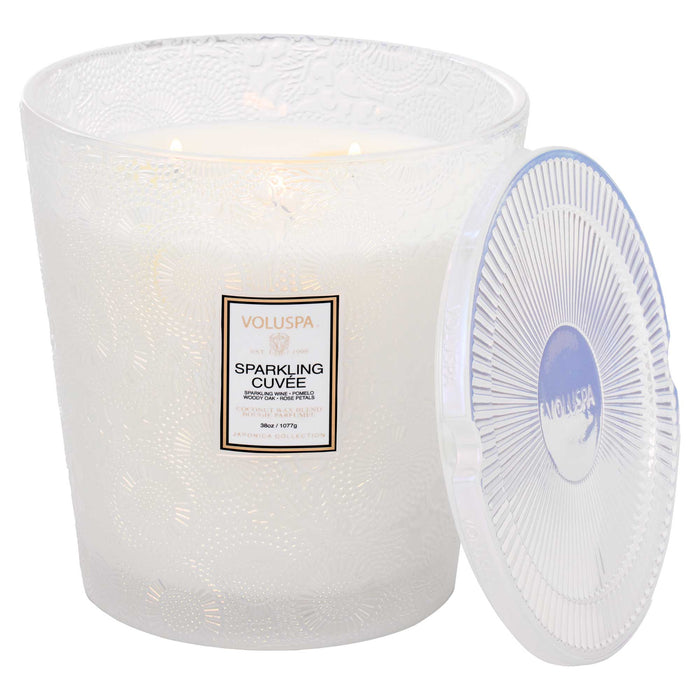 SPARKLING CUVÉE-3 WICK HEARTH CANDLE