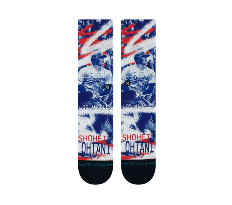 MLB X STANCE 2024 Players Poly Crew Socks Streak Ohtani - Blue - LOCAL FIXTURE