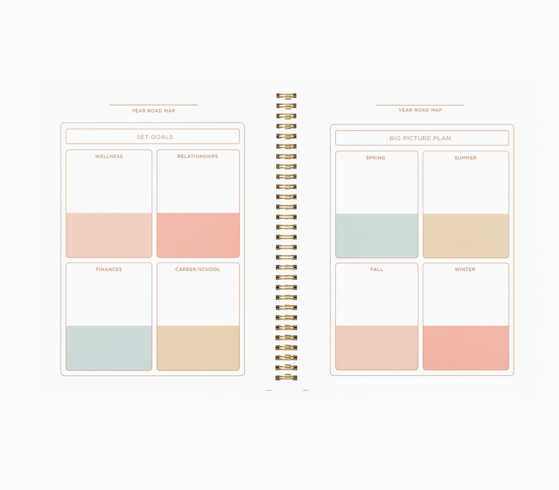 Perpetual Planner - Color Block | Rainbow Flow