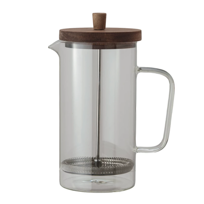 36 oz. French Press Coffee Maker w/ Acacia Wood Lid