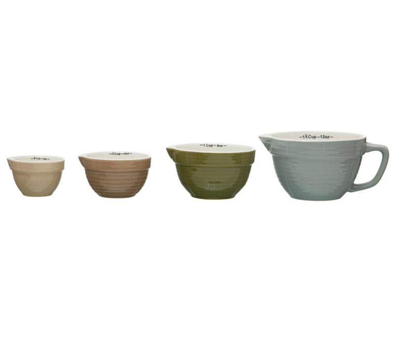 Stoneware Batter Bowl Measuring Cups