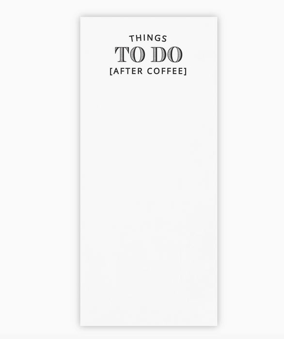 Notepaper in Acrylic Tray | Things To Do (After Coffee)