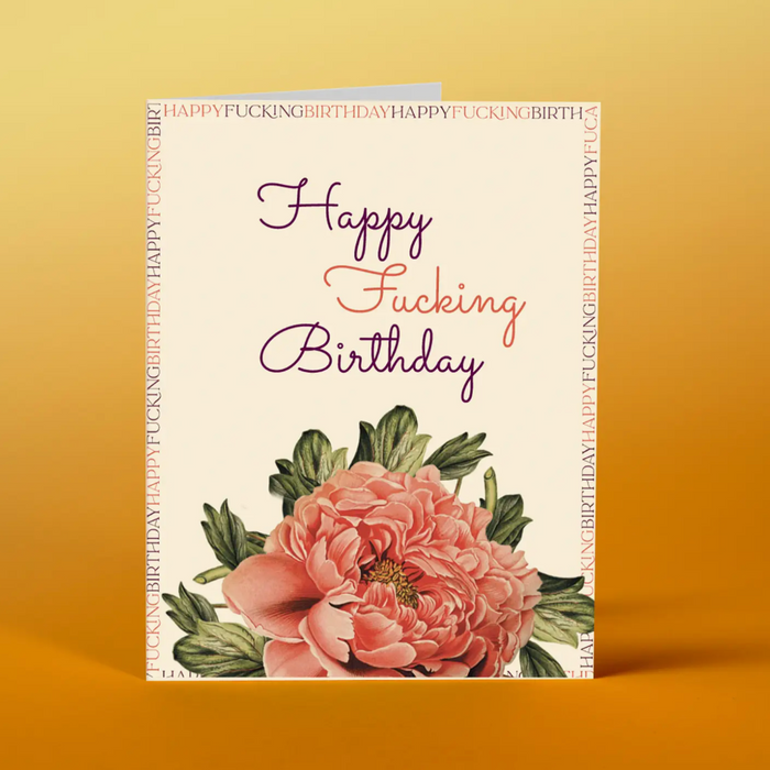 Happy Fing Flowers Birthday Card