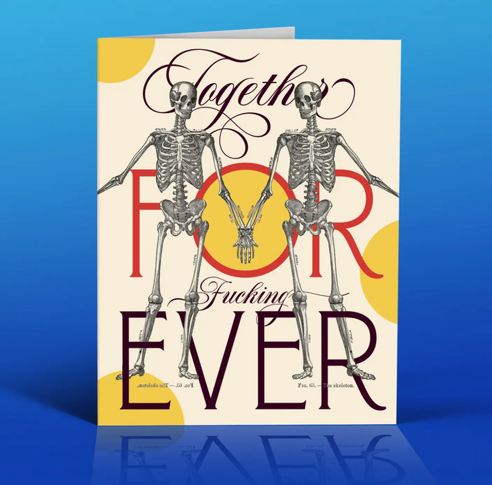 Together Forever Skeletons Love Card