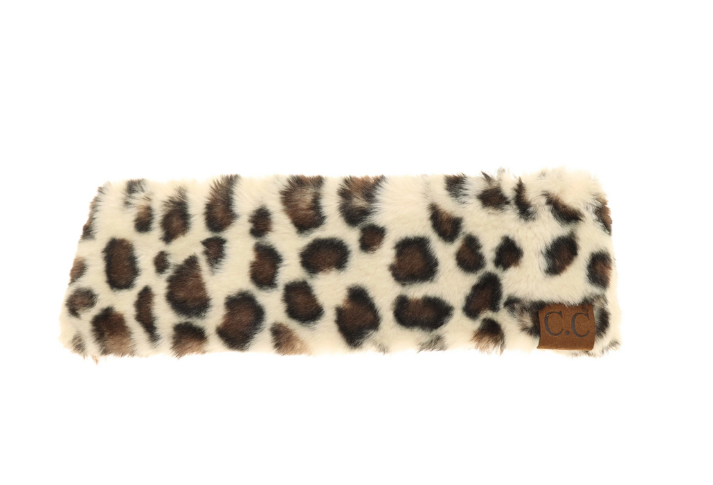 Leopard Faux Fur CC Headwrap