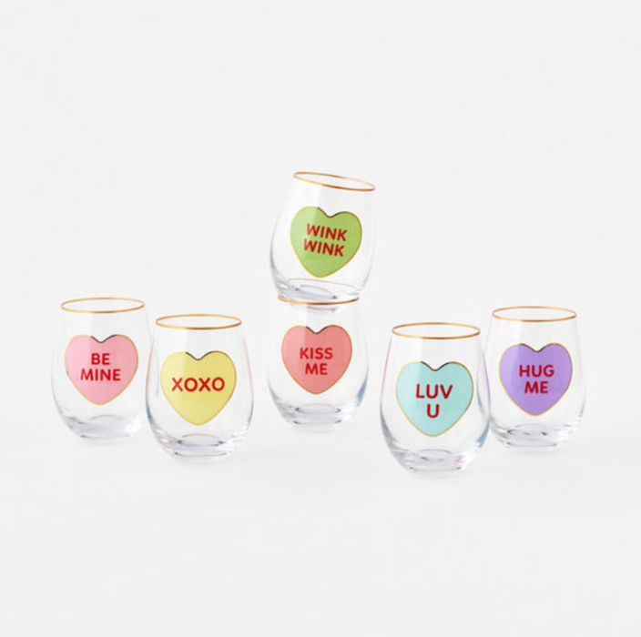 Conversation Hearts Wine Tumbler