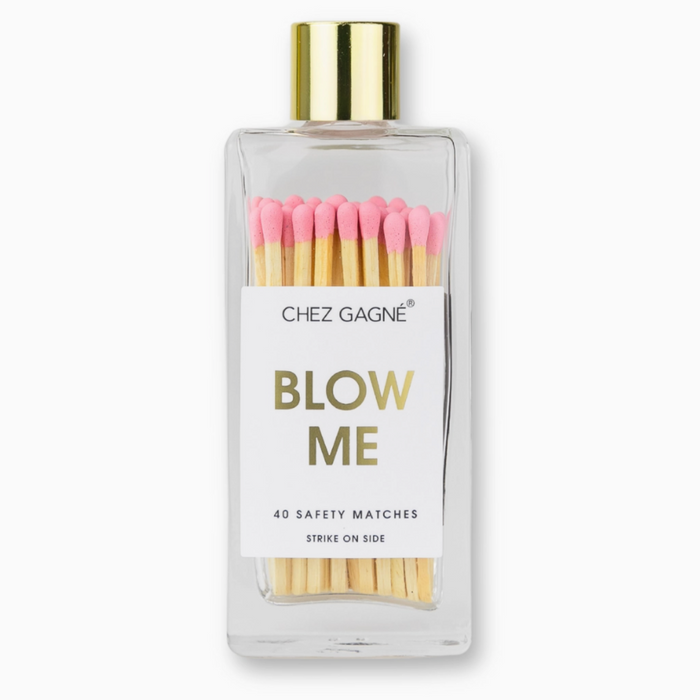 Blow Me Matches - Glass Bottle Matchsticks Pink