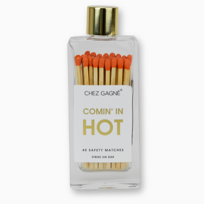 Coming in Hot Matches - Glass Bottle Matchsticks Orange