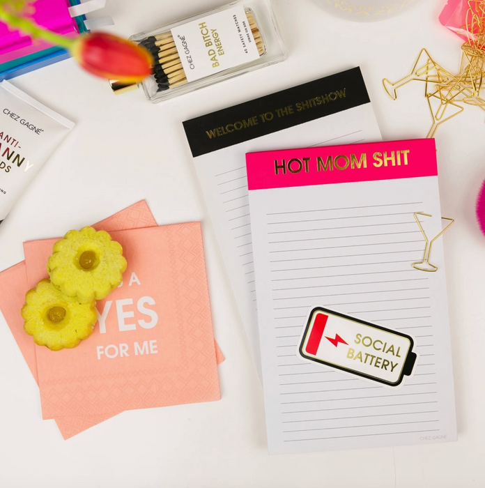 Hot Mom Shit Notepad | Hot Pink