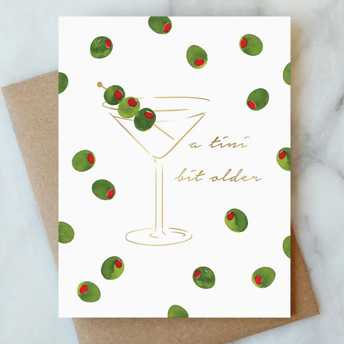 Martini Olives Birthday Greeting Card | Birthday Card