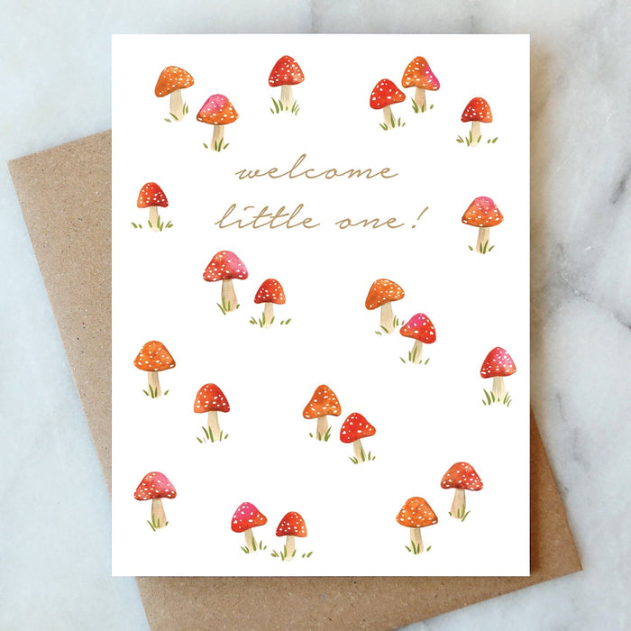 ABIGAIL JAYNE DESIGN CARDS Little Mushroom Baby Card