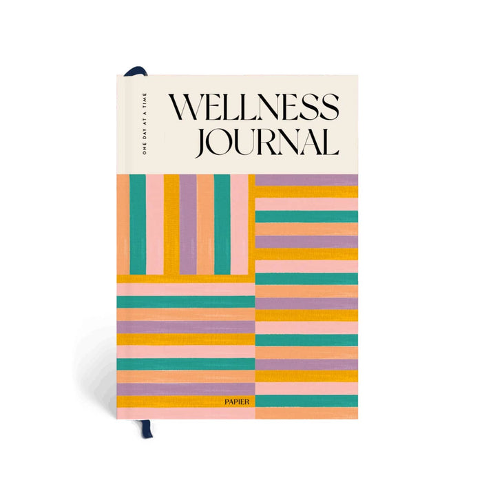 Happy Stripes A5 Hardcover Guided Wellness Journal