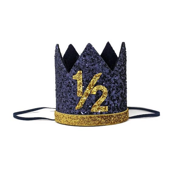 Navy Glitters Crown