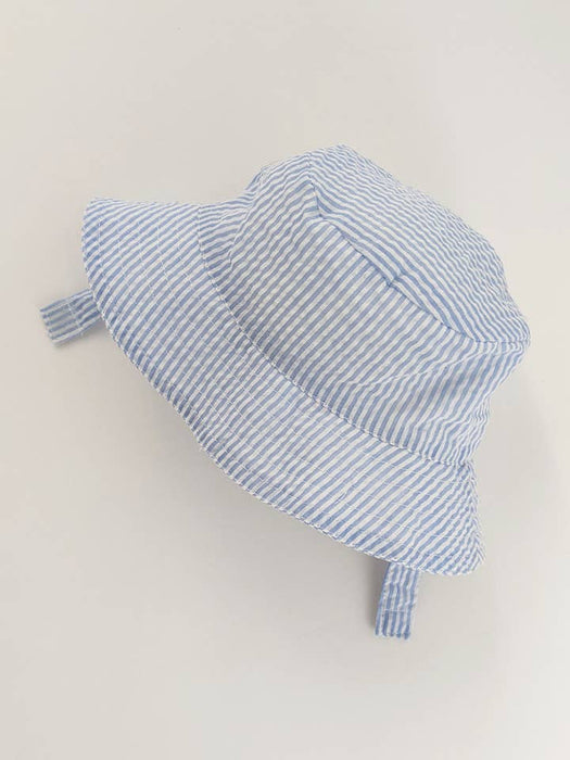 Light Blue Stripe Seersucker Bucket Hat Baby & Toddler