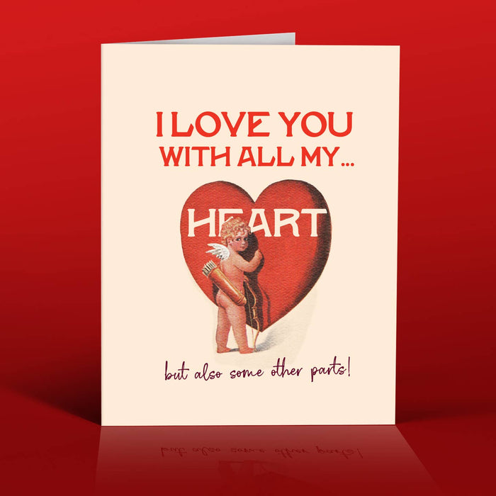 Hearts and Parts Cupid Love Card