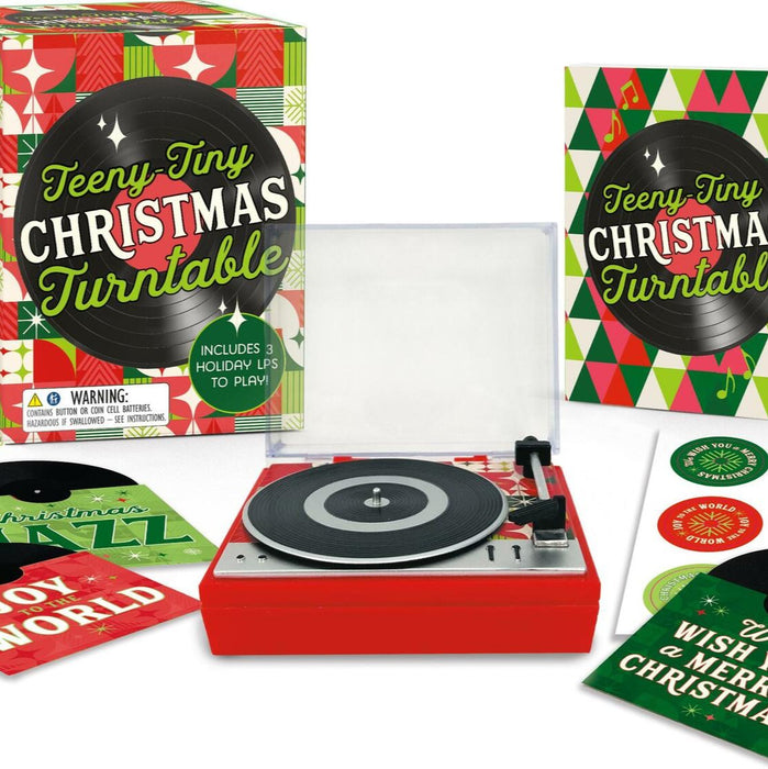 Teeny-Tiny Christmas Turntable: Includes 3 Holiday LPs to Play!