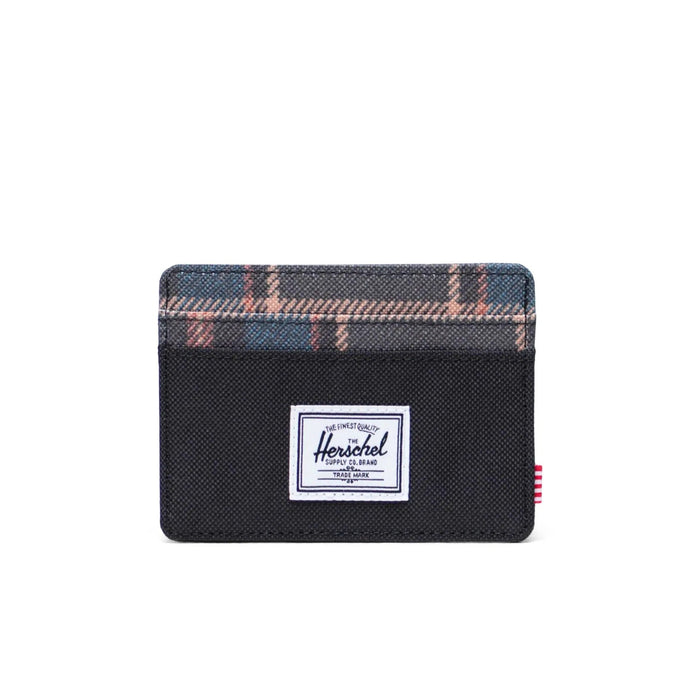 HERSCHEL SUPPLY COMPANY WALLETS BLACK WINTER PLAID Charlie Cardholder Wallet