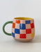 IDLEWILD CO. MUGS Rainbow Checks Ceramic Mug