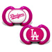 MASTERPIECES PUZZLES BABY ACCESSORIES Los Angeles Dodgers Pink Pacifier 2-Pack