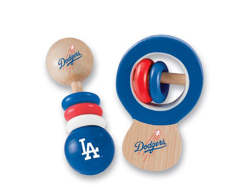 MASTERPIECES PUZZLES BABY ACCESSORIES Los Angeles Dodgers Wood Rattle