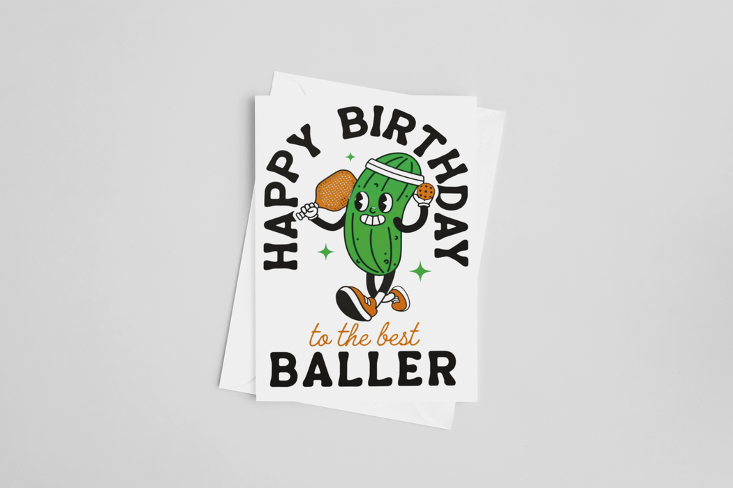 Happy Birthday Pickleball Greeting Card