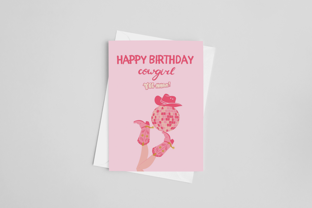 Happy Birthday Cowgirl Greeting Card