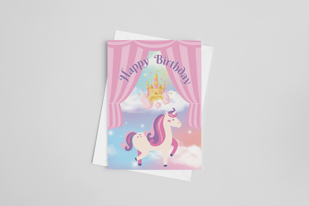 Happy Birthday Unicorn Princess Greeting Card