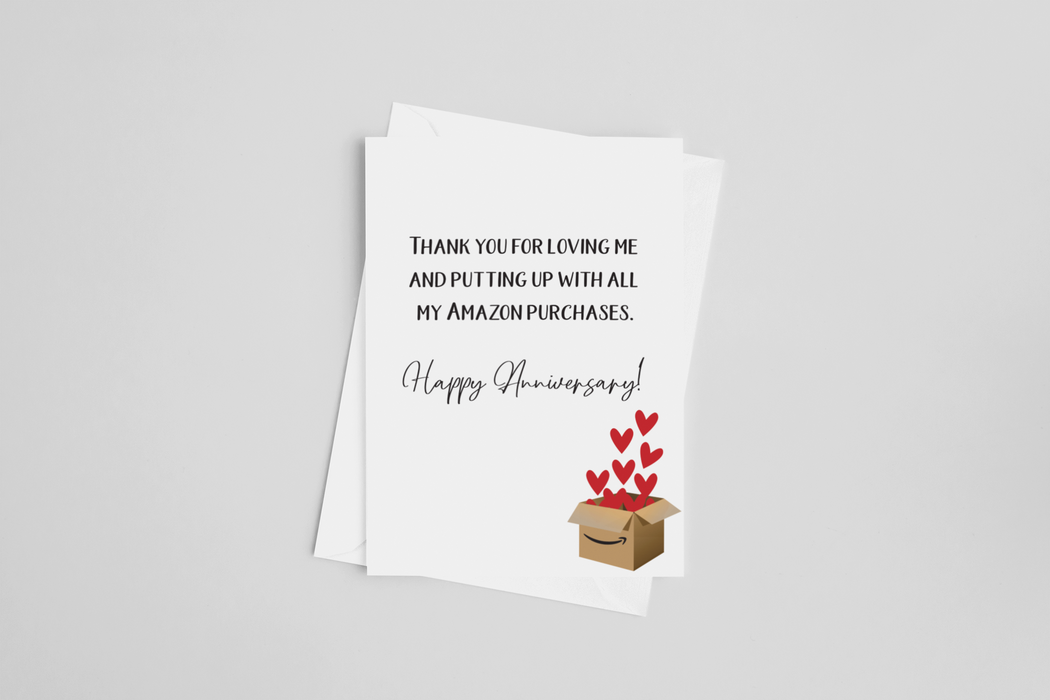 Thank you For Loving Me Anniversary Greeting Card