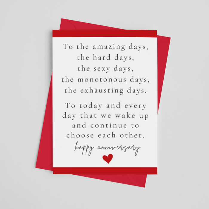 To The Amazing Days - Valentine's Greeting Card