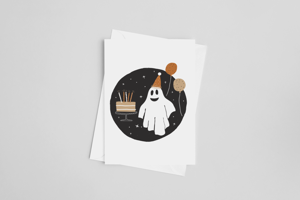 Ghost Birthday Greeting Card