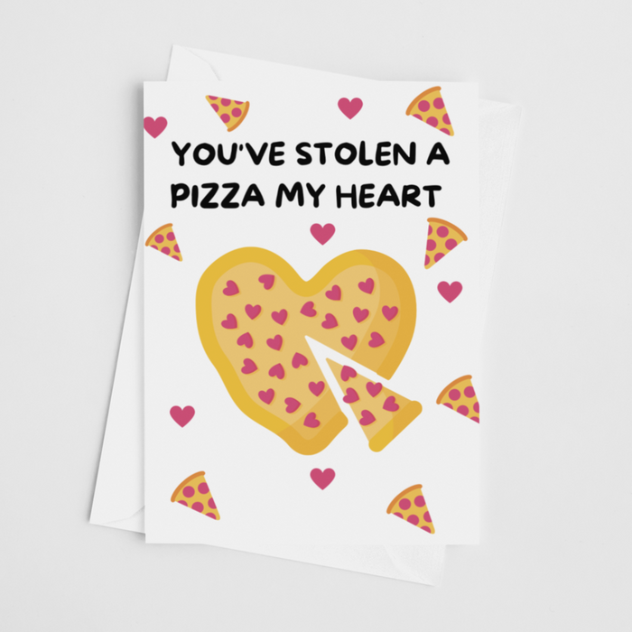 Pizza Love - Valentine's Day Greeting Card