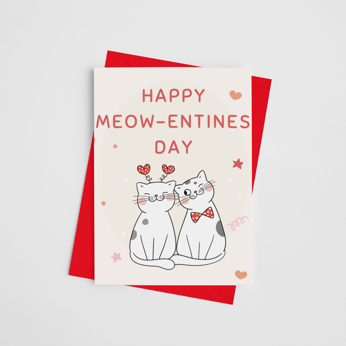 Meow-entine - Valentine's Day Greeting Card