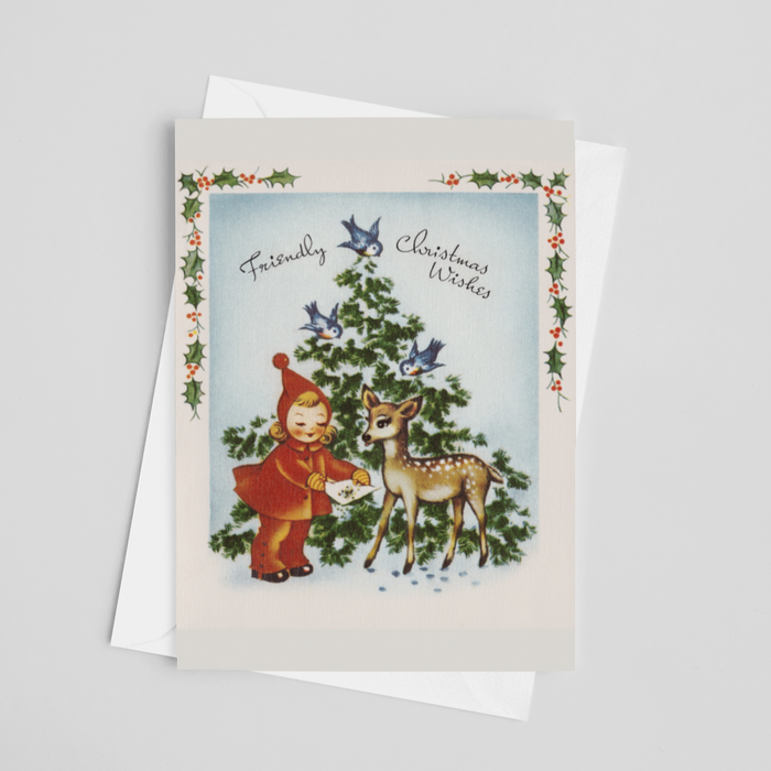 Friendly Christmas Wishes Greeting Card