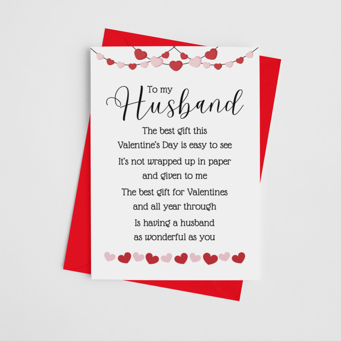 To My Husband - Valentine's Day Greeting Card