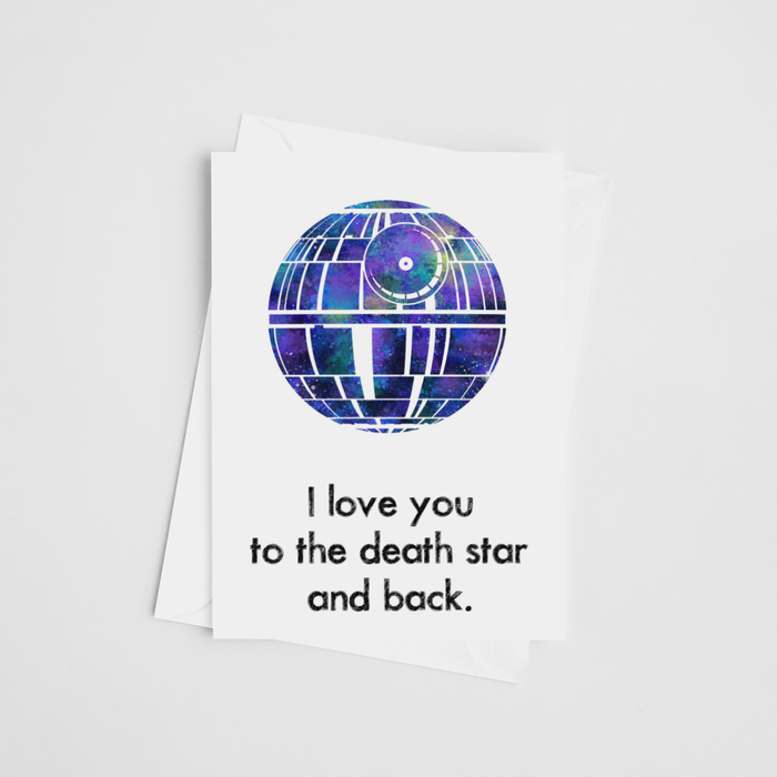 Death Star and Back- Valentine's Day Greeting Card