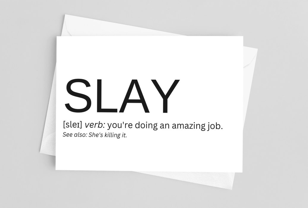 SLAY Definition Greeting Card