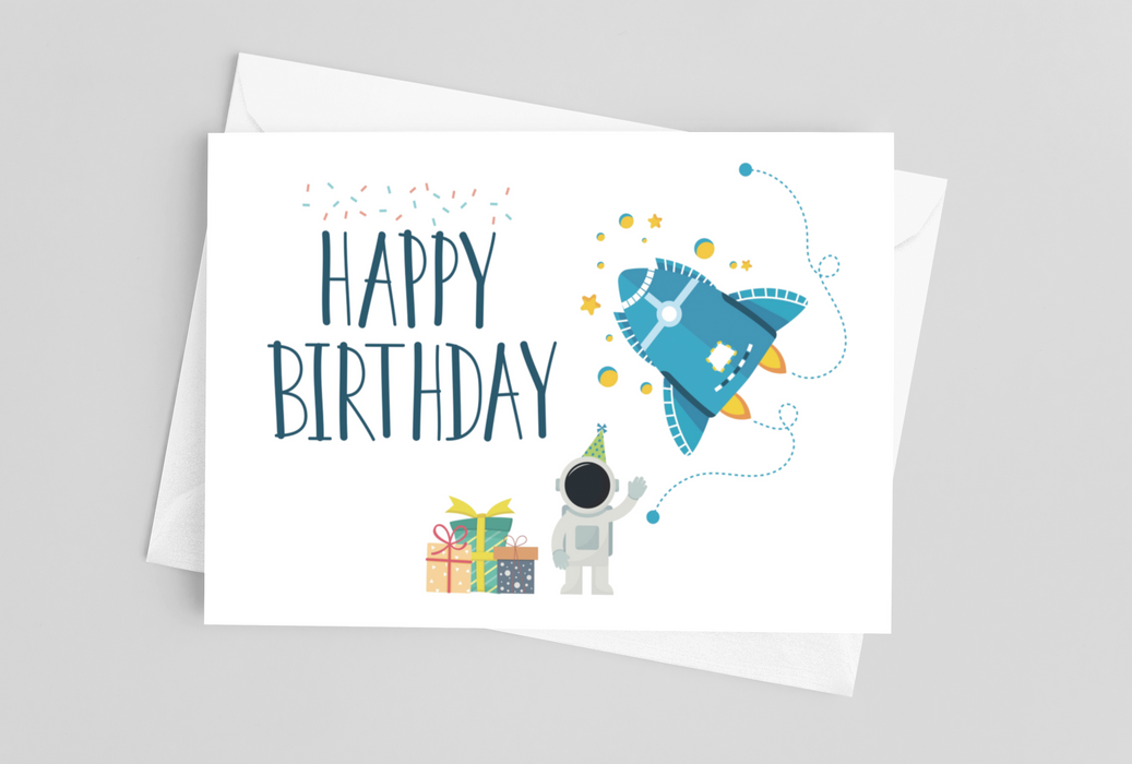 Happy Birthday Astronaut Greeting Card