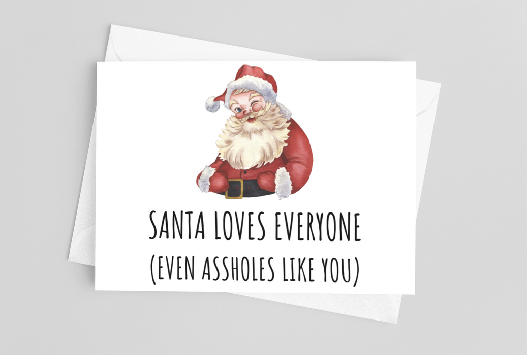 Santa Loves Everyone Greeting Card