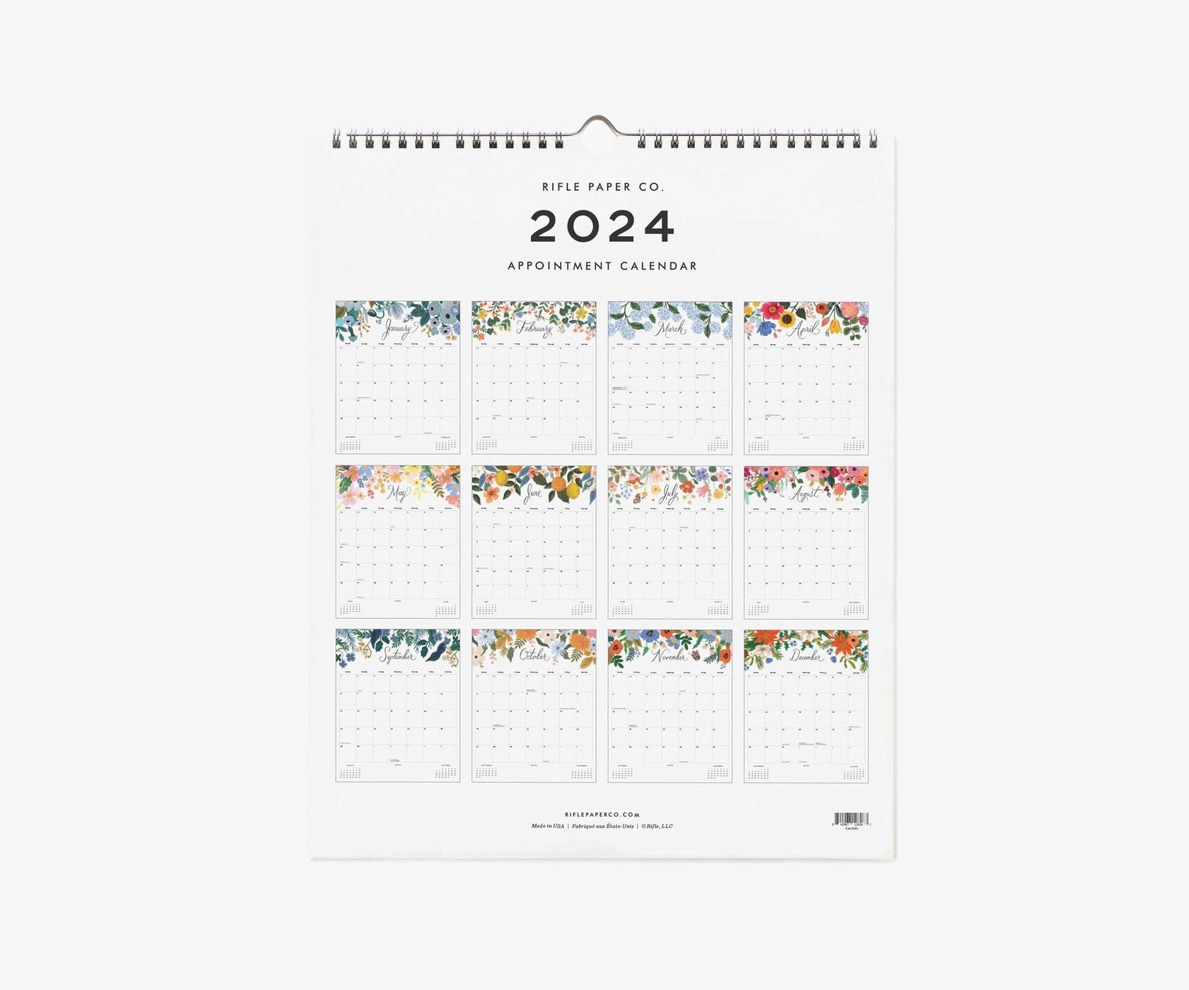 Peacock 2024 Appointment Wall Calendar — LOCAL FIXTURE