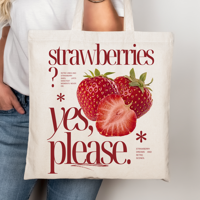 Strawberries Yes Please Tote