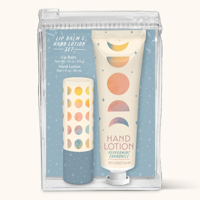 STUDIO OH! Health & Beauty Moon Phases Lip Balm & Hand Lotion Set