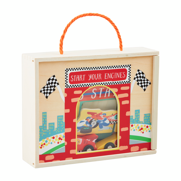 Wood Race Track Play Set