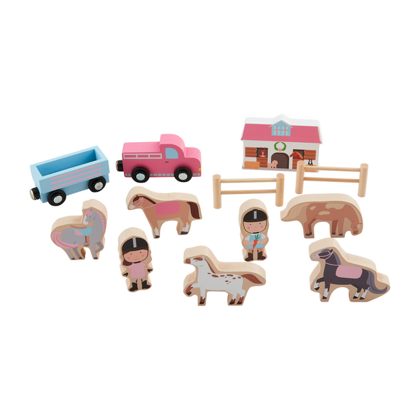 Horse Wood Toy Set