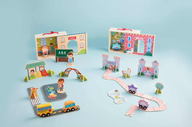 School House Wood Toy Set