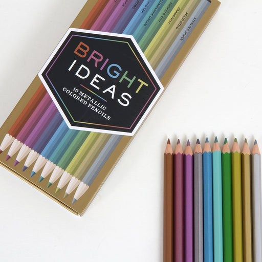 HACHETTE BOOK Bright Ideas Metallic Colored Pencils: 10 Colored Pencils